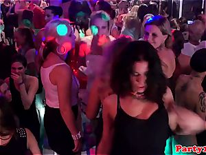 european chick at a party sucks fuck-stick dark-hued knob with zeal